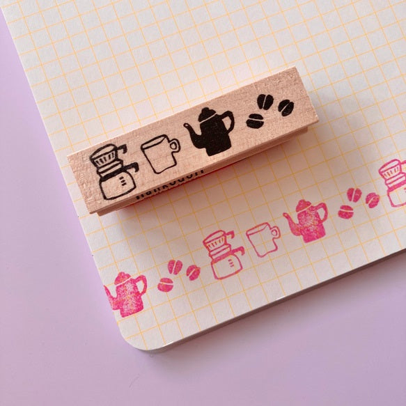 Hankodori Rubber Stamp - Coffee