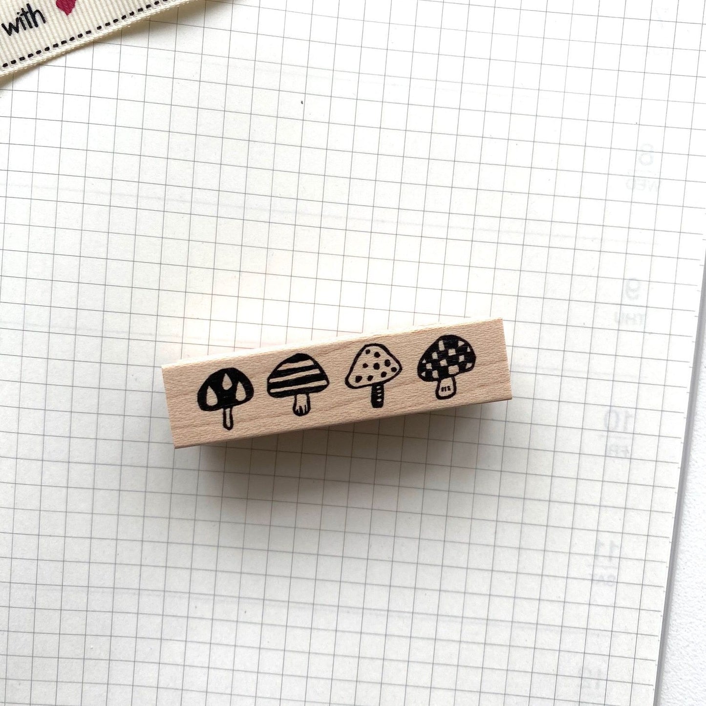 Hankodori Rubber Stamp - Mushroom