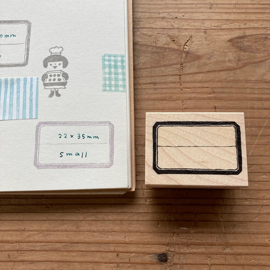 Hankodori Rubber Stamp - Label (Small)