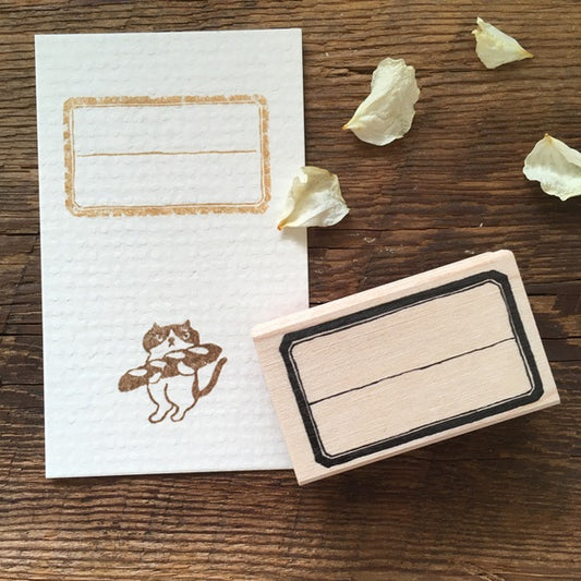 Hankodori Rubber Stamp - Label (Medium)