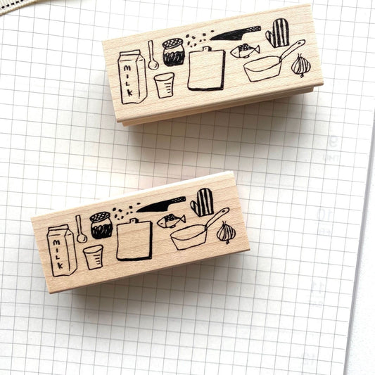 Hankodori Rubber Stamp - Kitchen Tools