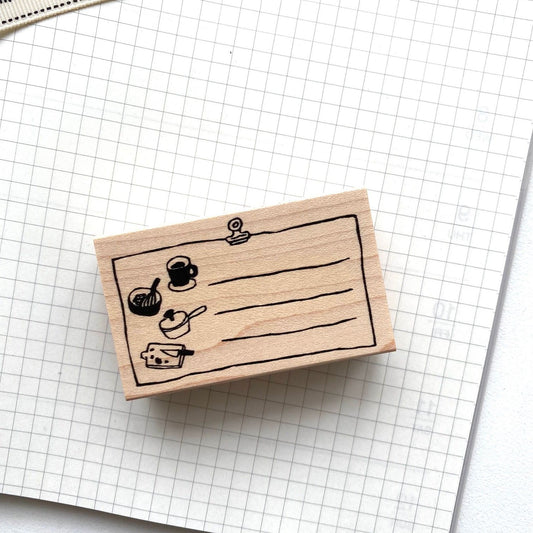 Hankodori Rubber Stamp - Kitchen Memo