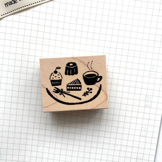 Hankodori Rubber Stamp - Dessert Plate