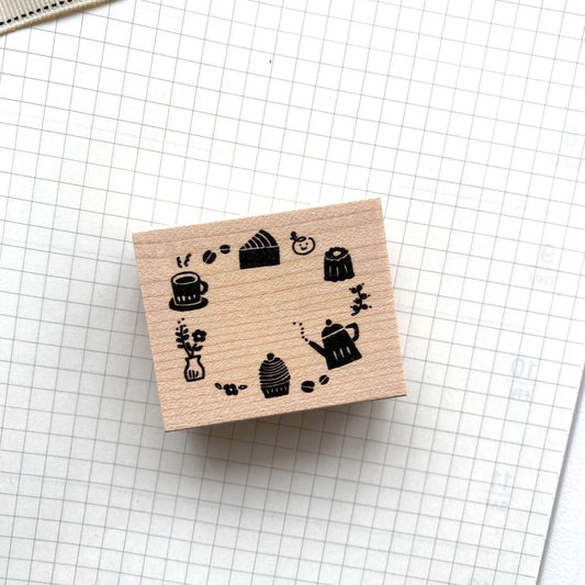 Hankodori Rubber Stamp - Tea Time