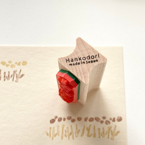Hankodori Rubber Stamp - Flowerdrops