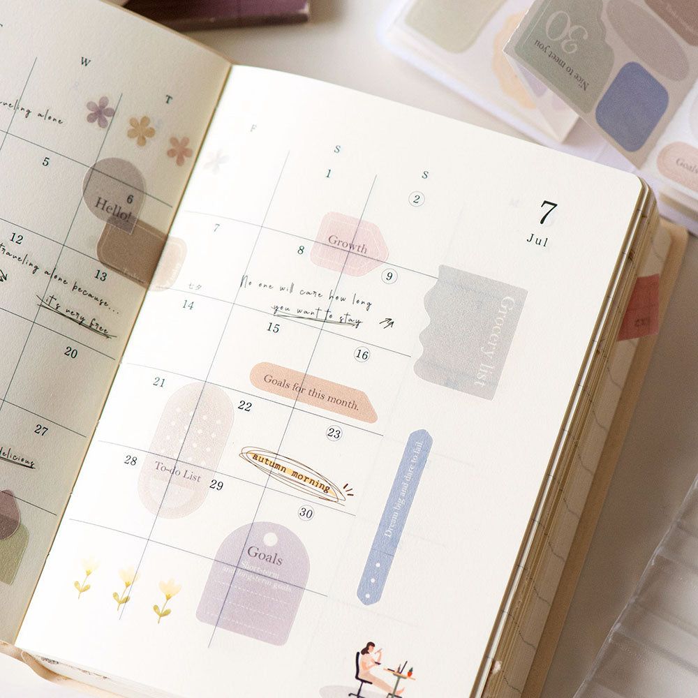 MU Lifestyle Die-Cut Washi Tape Mini Booklet - 01 The Power of Labels