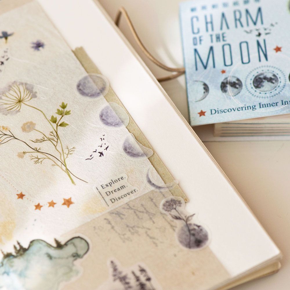 MU Lifestyle Die-Cut Washi Tape Mini Booklet - 03 Charm of The Moon