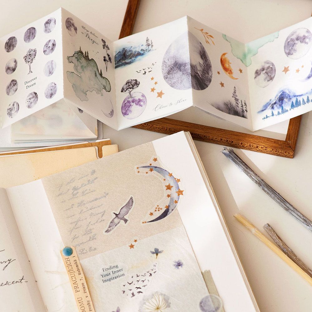 MU Lifestyle Die-Cut Washi Tape Mini Booklet - 03 Charm of The Moon