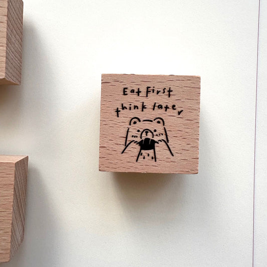 Eileen Tai Rubber Stamp - Beary Ordinary Day - Eat First Think Later