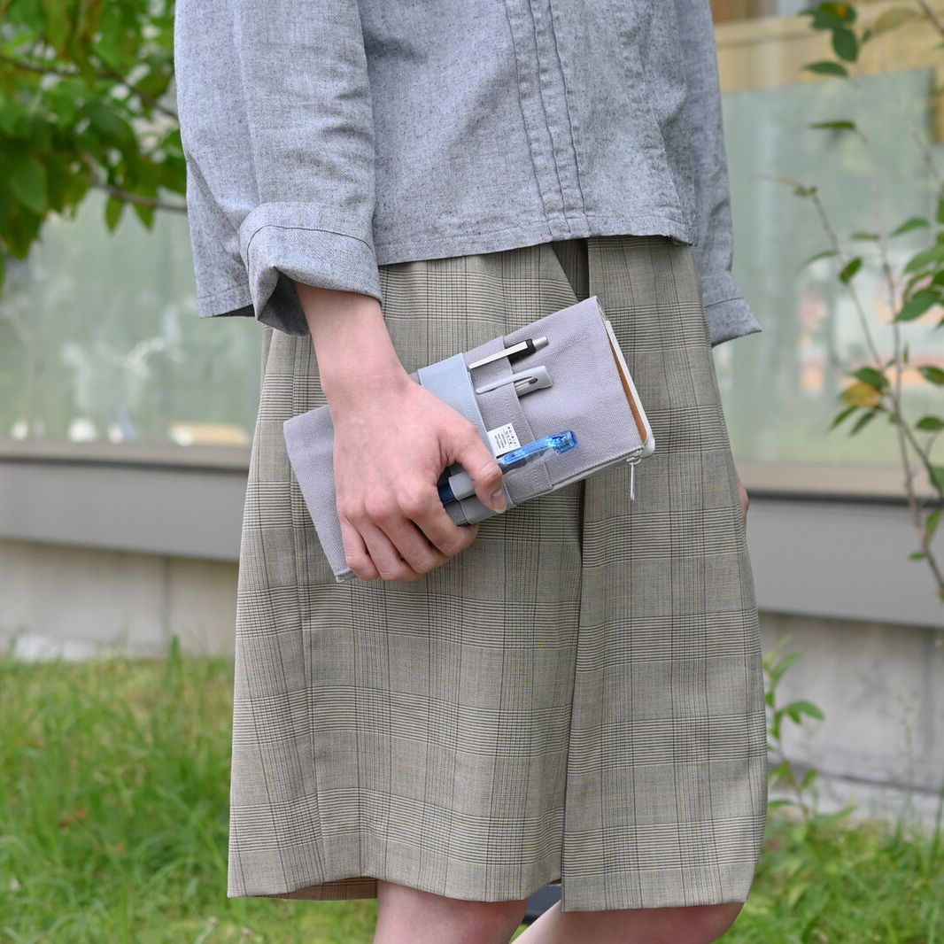 Yamamoto Ro-Biki Canvas Cover / Pouch - Cool Gray