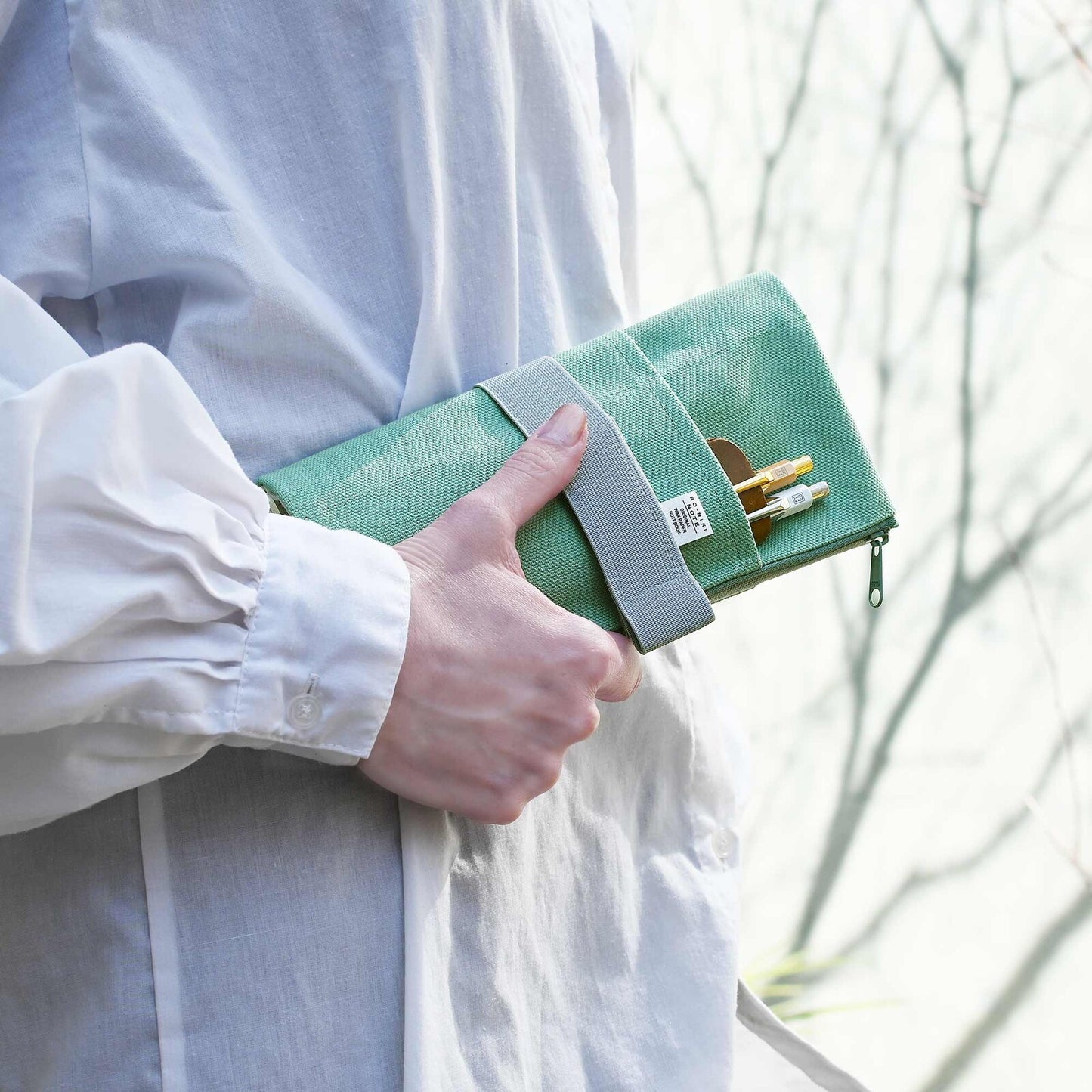 Yamamoto Ro-Biki Canvas Cover / Pouch - Mint Green