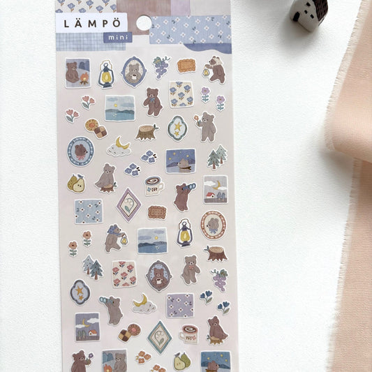 Mind Wave Lampo Mini Sticker - Bear and Starry Sky