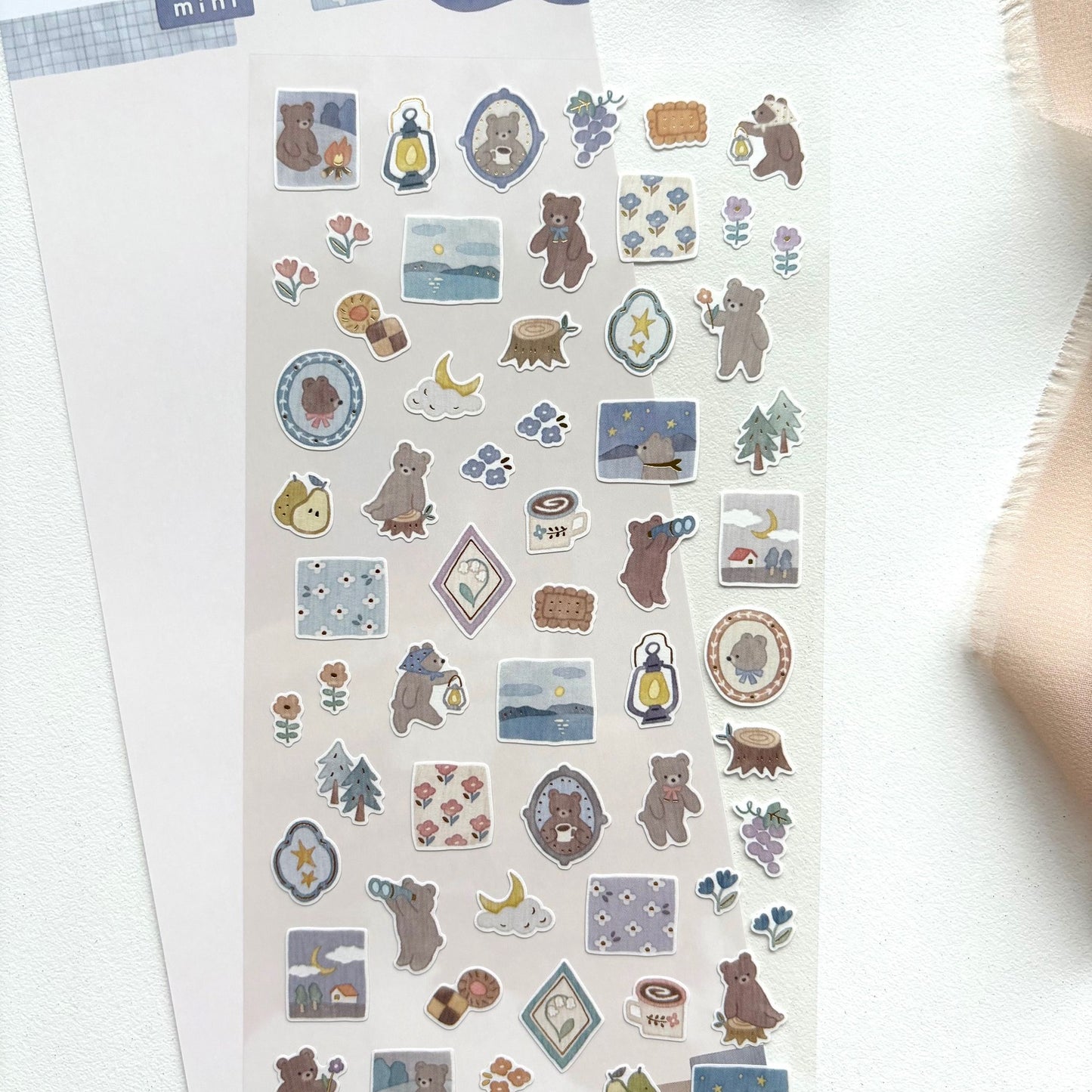 Mind Wave Lampo Mini Sticker - Bear and Starry Sky