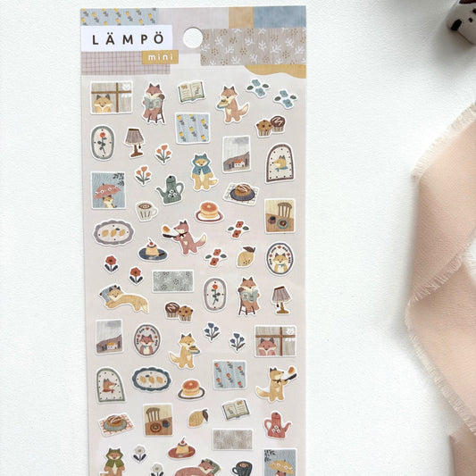 Mind Wave Lampo Mini Sticker - Fox and Rain
