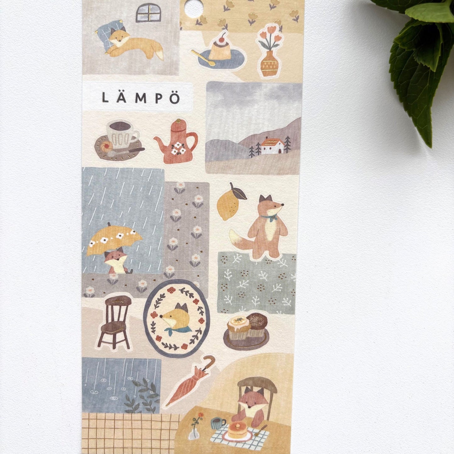 Mind Wave Lampo Sticker - Fox and Rain