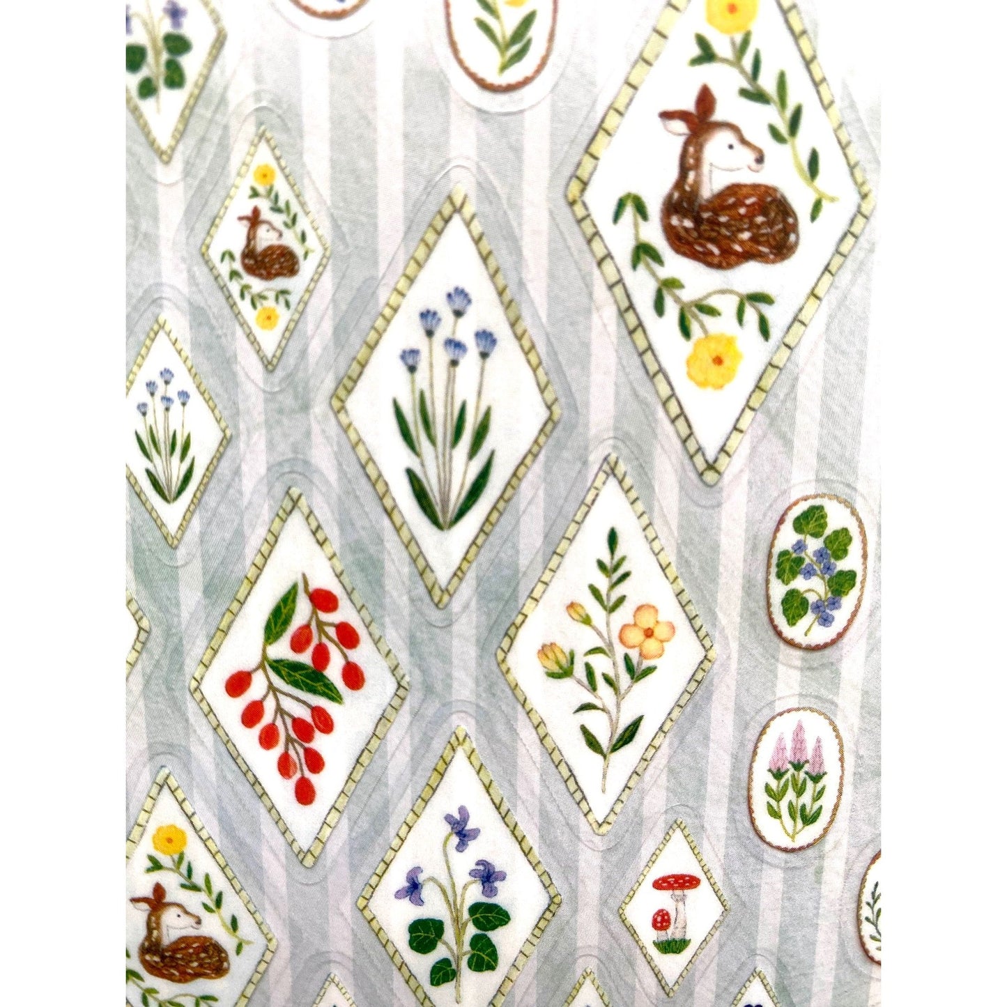 Cozyca Products x Midori Asano Transparent Stickers - Birds Song x Deer Dream