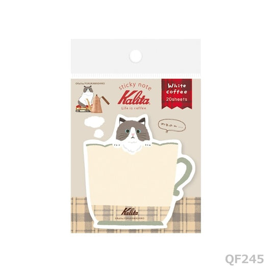 Kalita x Furukawa Paper Works Die-cut Sticky Note - White Coffee