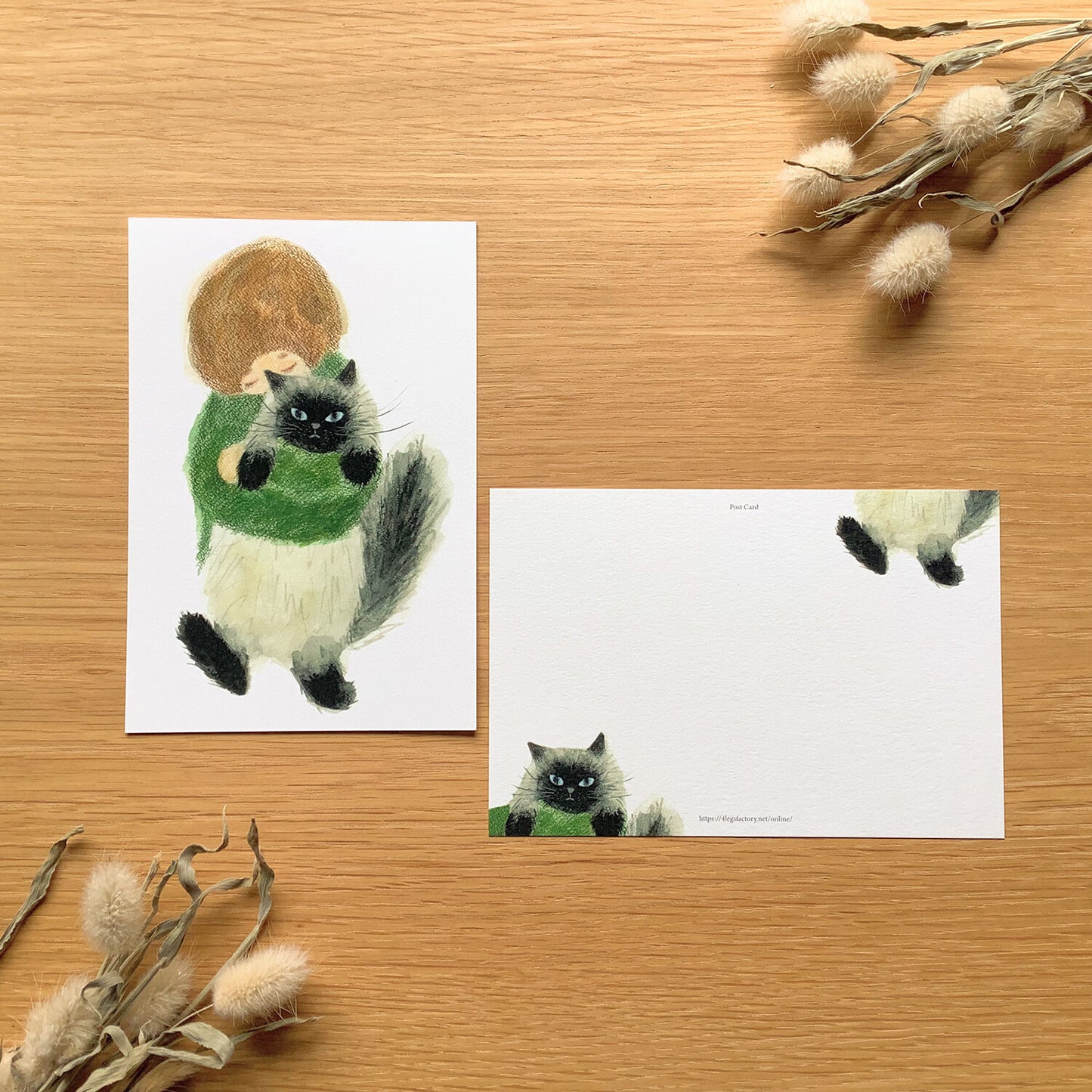 4Legs Postcard - Me and The Cat 01