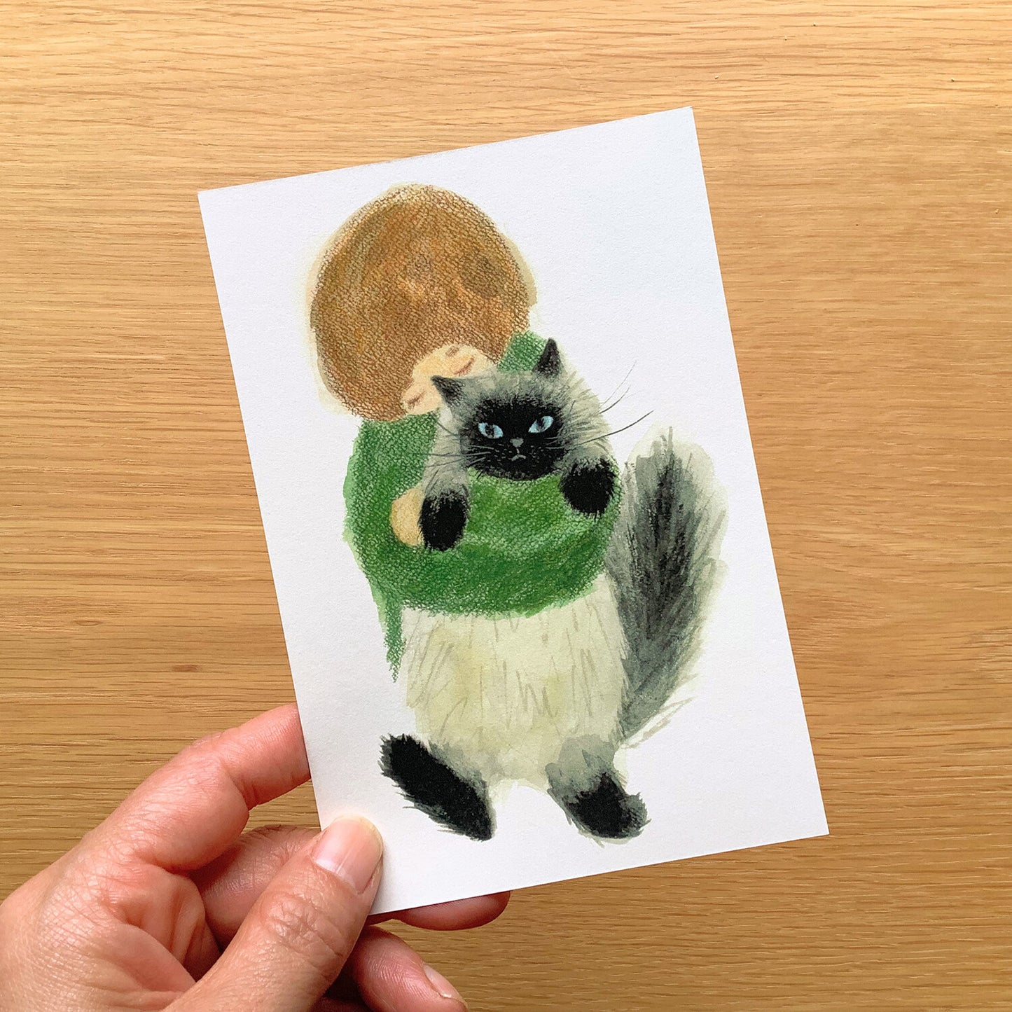 4Legs Postcard - Me and The Cat 01