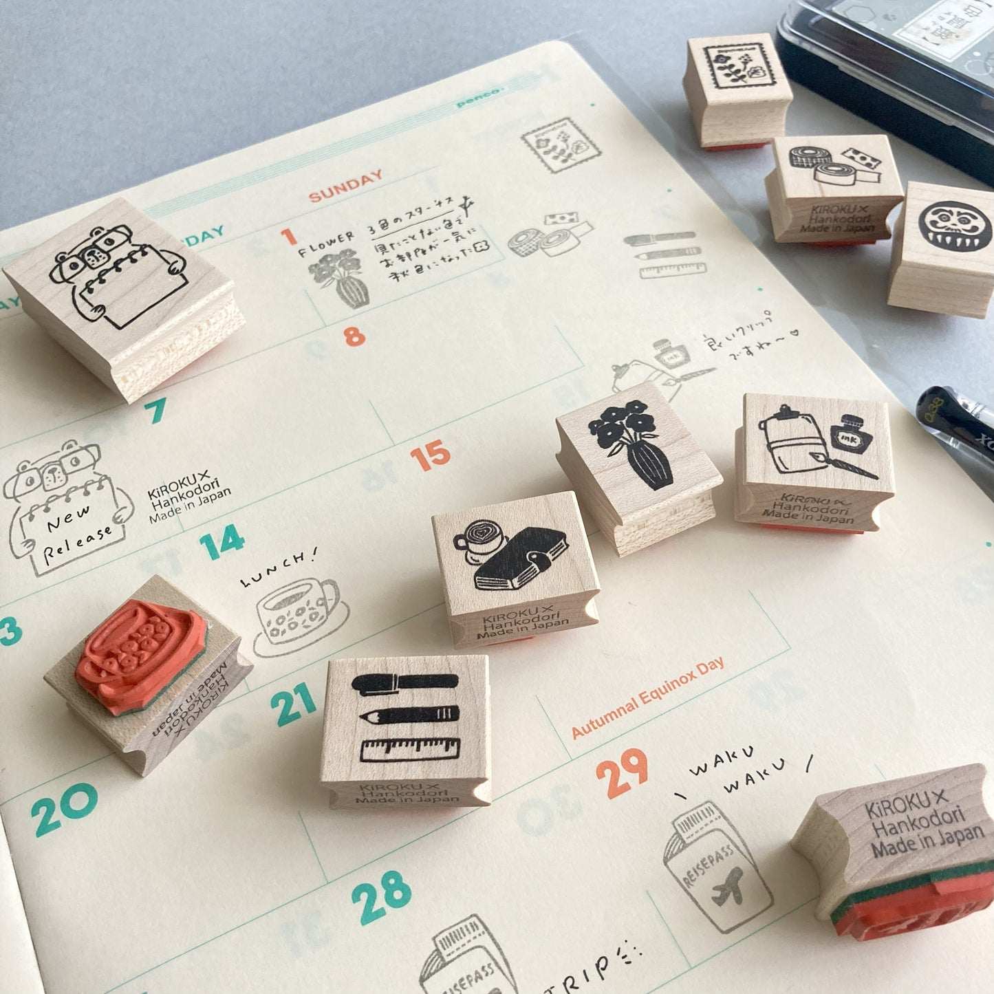 Hankodori Rubber Stamp - Stationery Series