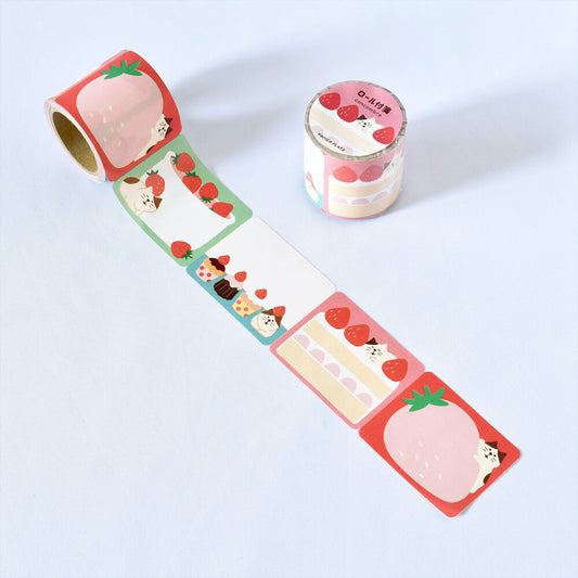 Papier Platz x Concombre Sticky Note Roll - Jumbo Strawberry Fair