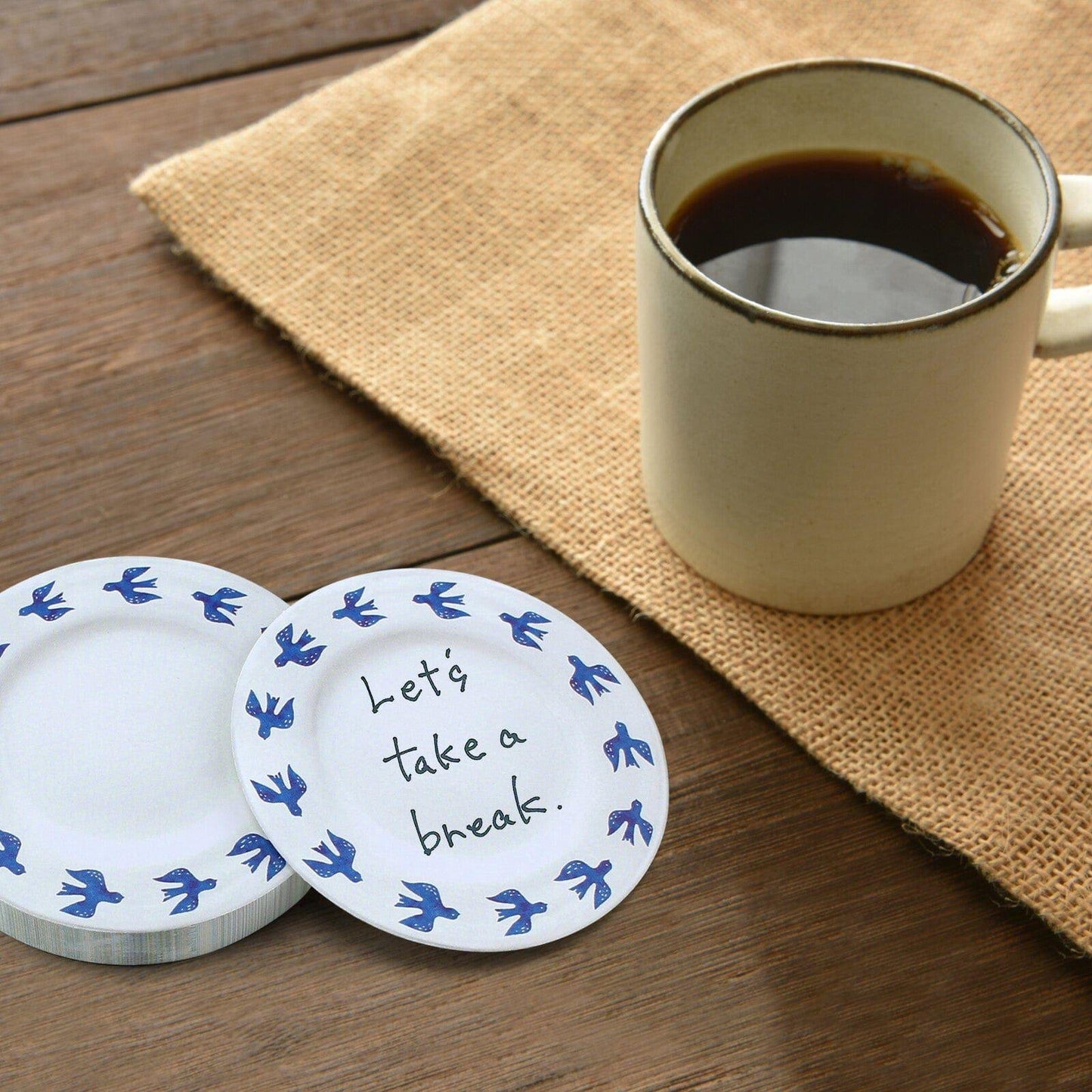 Marumemo Scandinavian Dish Collection Memo Pad - Bird