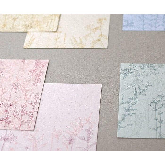 Mocolier Linylane Series Wildflowers Memo / Message Card Set