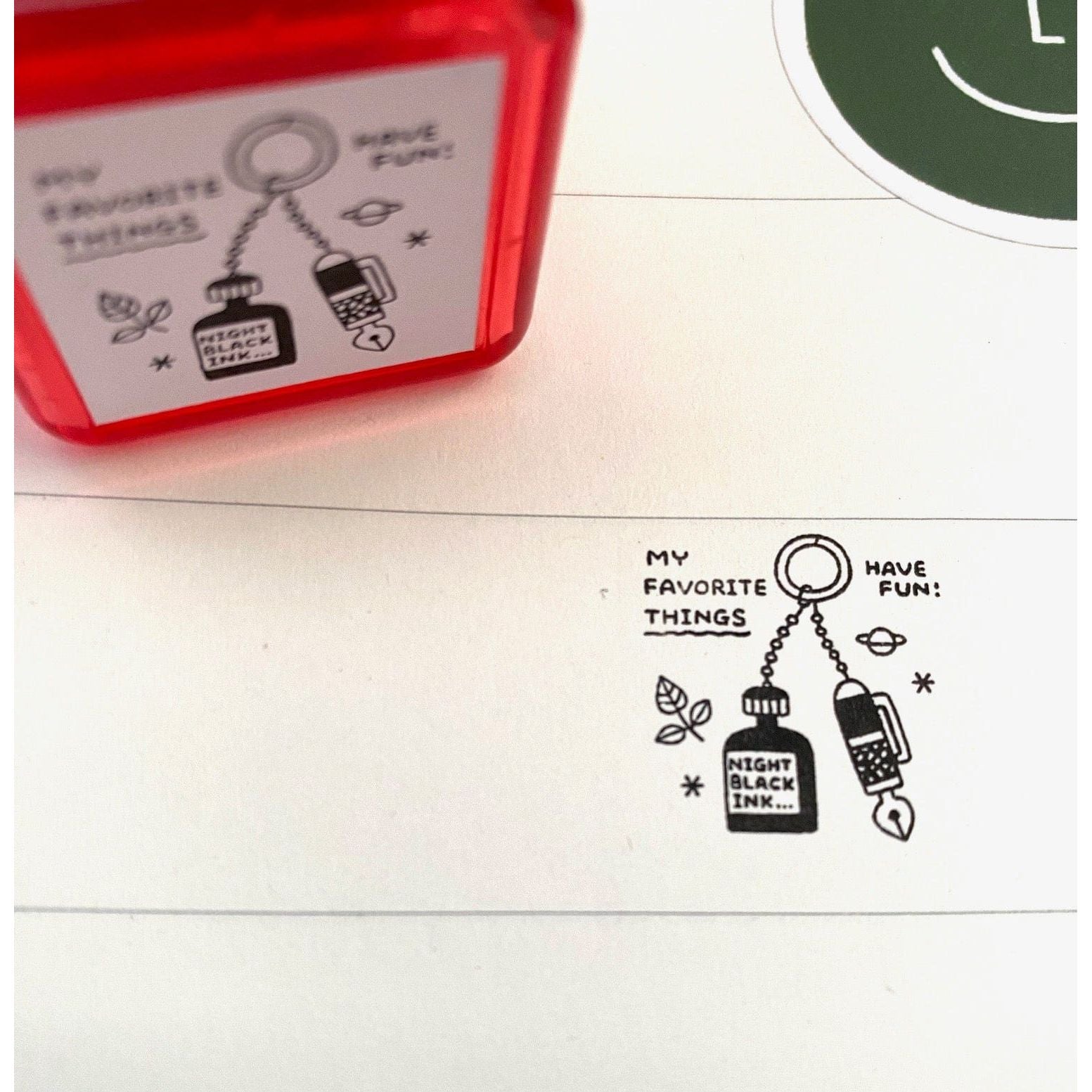 Sanby x Eric Small Things Self Inking Stamp - Key Ring