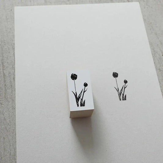 Yohaku Rubber Stamp S-013 - Tulips