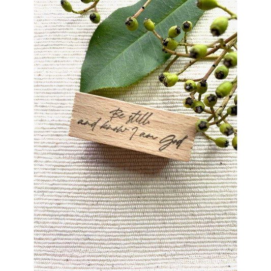 Black Milk Project Rubber Stamp Words Series (Christian-themed) - Be still and know I am God
